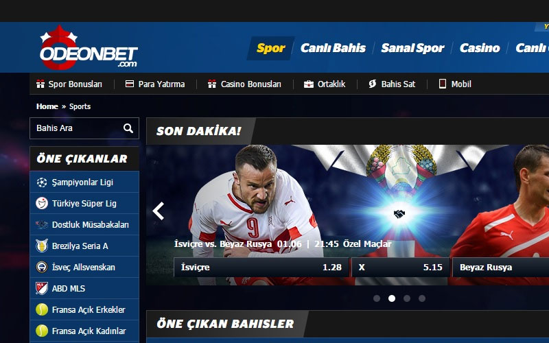 Odeonbet Bonuslar, Odeonbet Para Yatırma ve Para Çekme